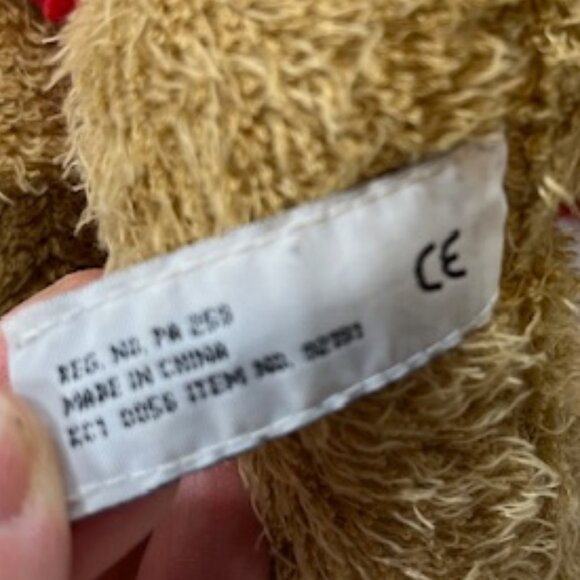 Cute Russ Sitting Baby Fraserbear 2005 Brown w/Red Jacket - Picture 12 of 13